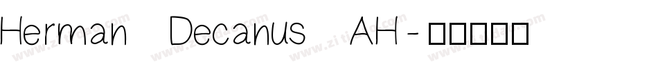 Herman Decanus AH字体转换